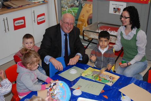 Nick Raynsford MP visited Brookhill Sure Start Children’s Centre in Woolwich to lend his support. Her Royal Highness, The Duchess of Cambridge will visit them on Wednesday, March 18, 2015. (Photo Credit: file).