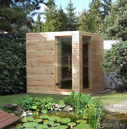 Saunahaus square box sonderedition ihre moderne gartensauna