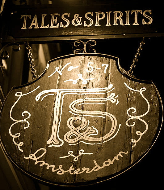 Tales and Spirits, Cocktail Bar and Restaurant, Amsterdam T&S Sign