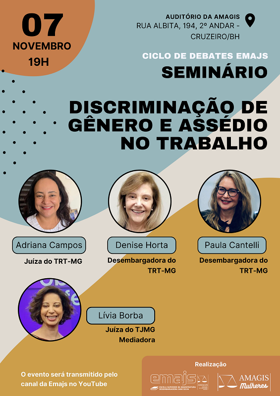 Amagis E Emajs Promover O Ciclo De Debates Para Discutir Ass Dio No Ambiente De Trabalho