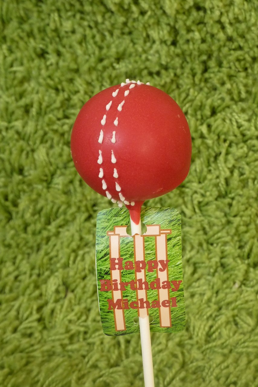Just Cake Pops Cricket Ball Cake pop
