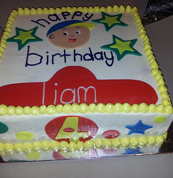 Caillou Birthday Cake on Cake Ruffled Buttercream Cake Girls Baptism Cake Caillou Birthday Cake