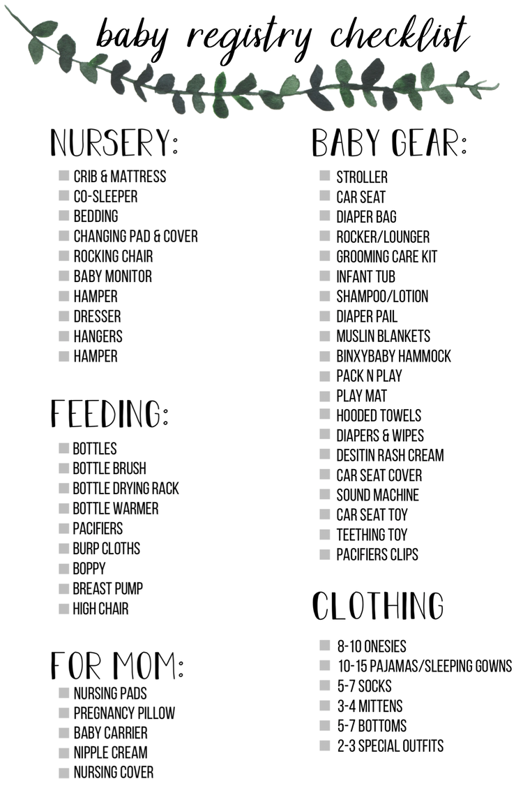 baby registry list must haves baby item checklist