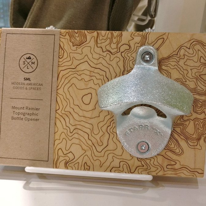 SML Mt. Rainier Topographic Bottle Opener