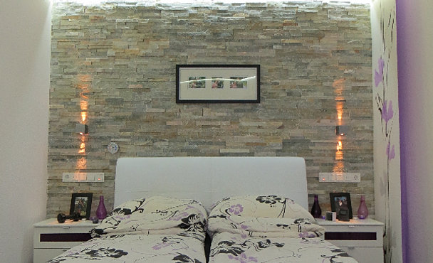 Schlafzimmer mit Sternenhimmel, indirekter Beleuchtung dimmbar (LED`s Schlafzimmer mit Sternenhimmel, indirekter Beleuchtung dimmbar (LED`s