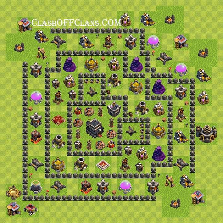 база в игре clash of clans для кв на тх9 #2