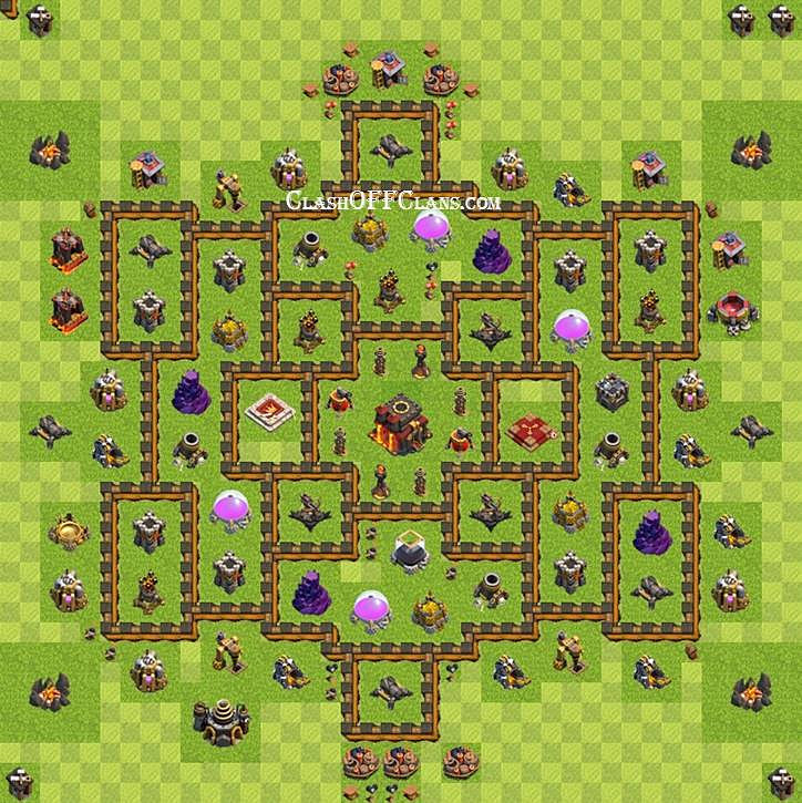 клаш оф кланс база тх 10