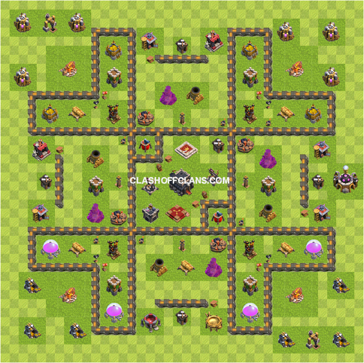 база в игре clash of clans для кв на тх9 #10