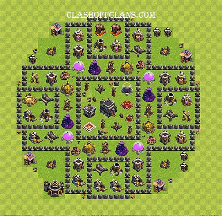 самые лучшие базы в clash 3ратуша