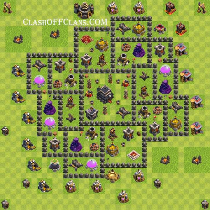 база в игре clash of clans для кв на тх9 #7