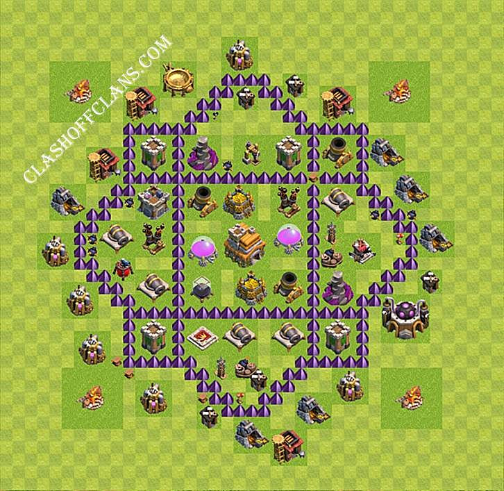 Clash of Clans расстановка базы th7 тх 7