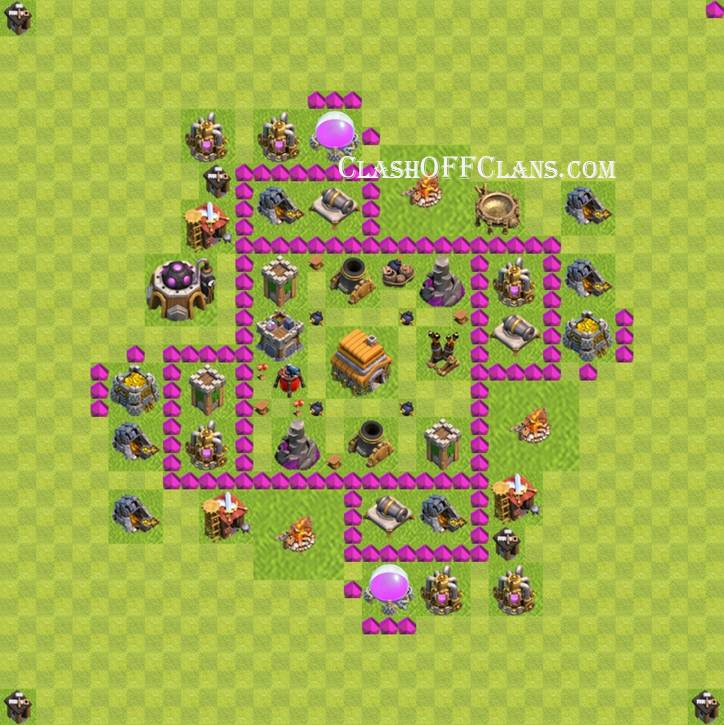 Расстановка базы ТХ 6 / TH 6 / Ратуша уровень 6 clash of clans