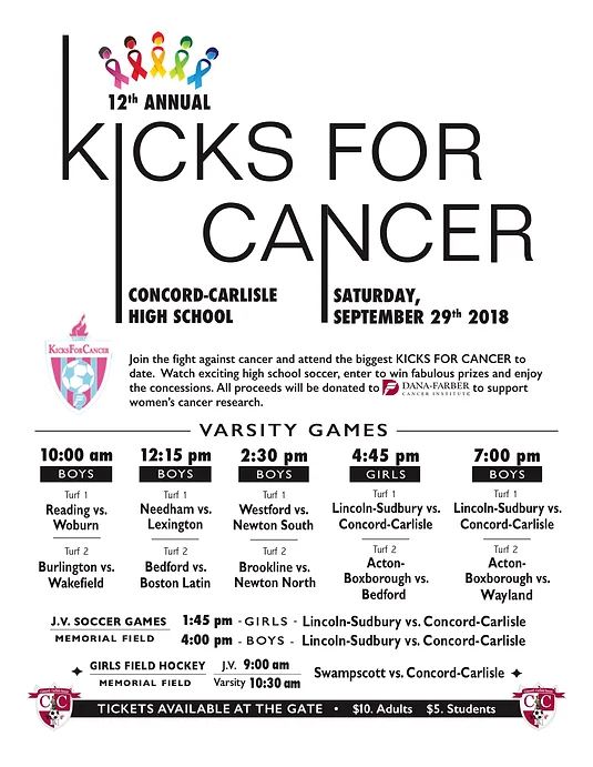 cchsmenssoccer kicks for cancer