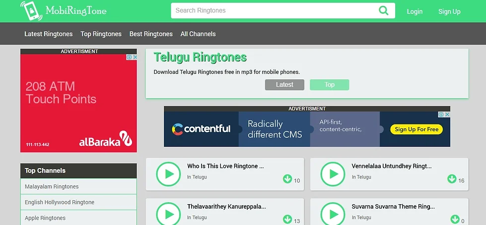 ringtones all channels