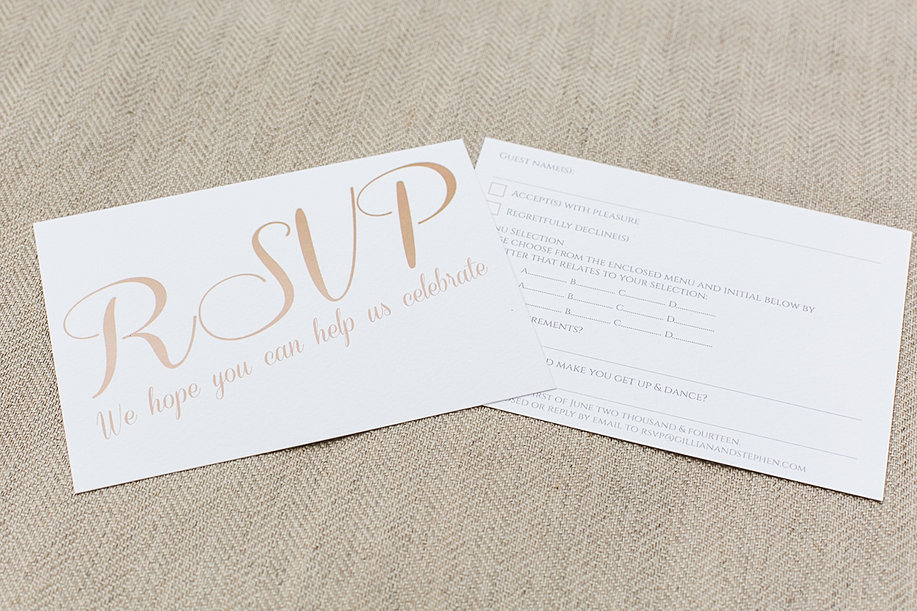 ROSE GOLD CLASSIC WEDDING STATIONERY