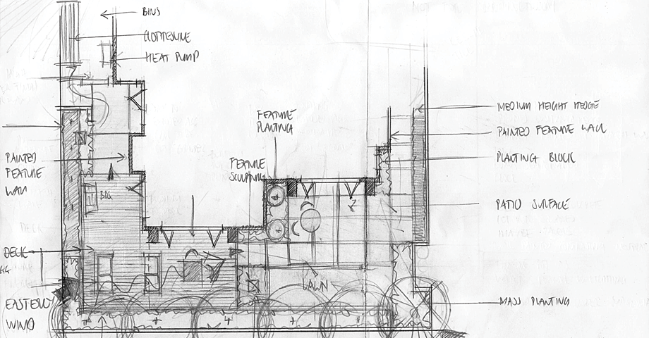 Initial Sketches | Garden Architecture | Landscape Design Christchur