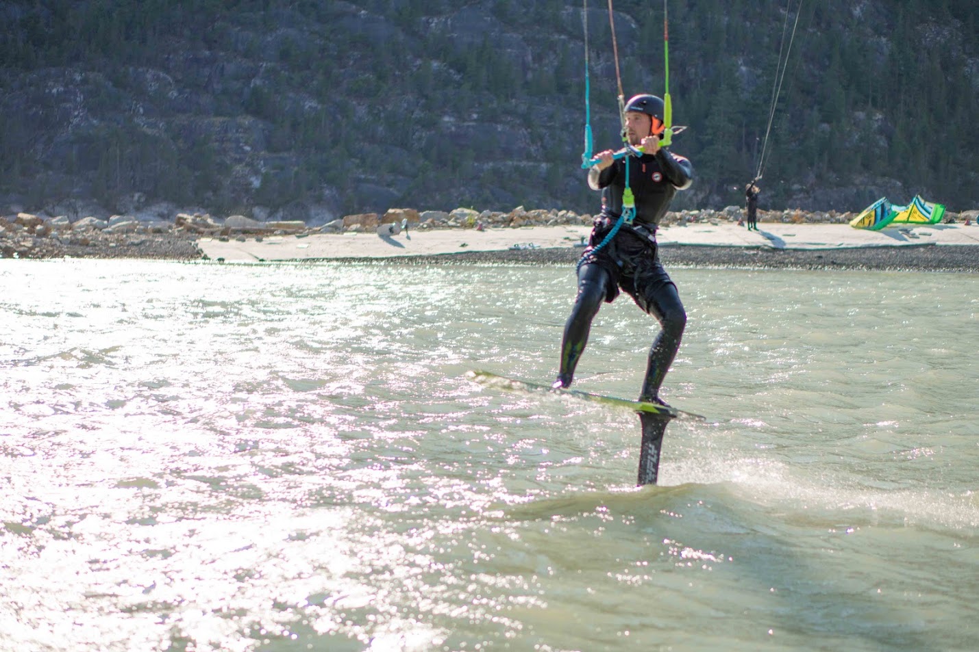 Get amazing Kitesurf lessons with the Aerial Kiteboarding School, Squamish Watersports Ltd