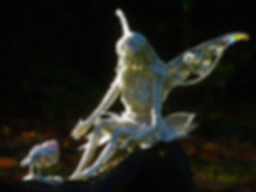 Wired to the Moon Unique Wire Sculptures Fairy with Robin on nest