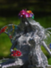Wired to the Moo Unique Wire Sculptures Fairy and her dog