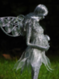 Wired to the Moon Unique Wire Sculptures Pregnant Fairy
