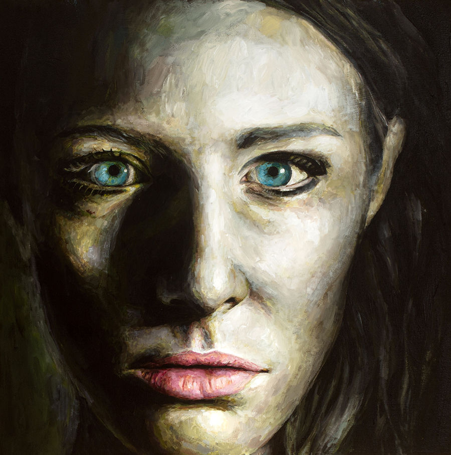 American Blue Eyes 30" X 30" - SOLD