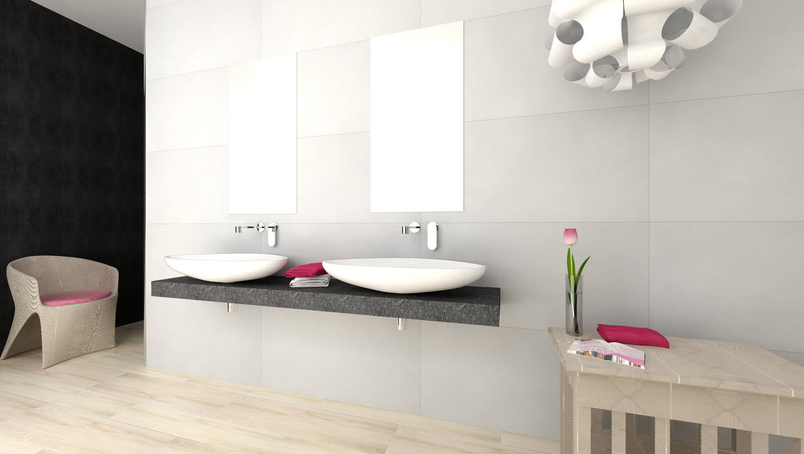Rivestimento cucina grigio chiaro : rivestimento bagno bianco e ... Adesivi per bagno beige e verde
