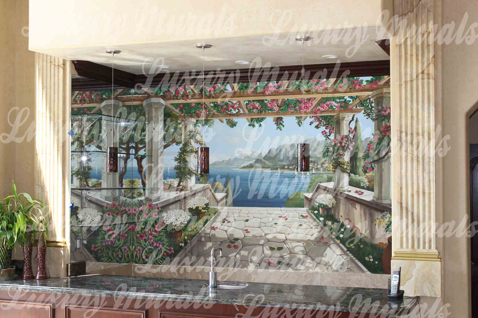 Luxury Murals creates a original hand painted murals art decoration.