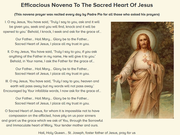 padre pio novena