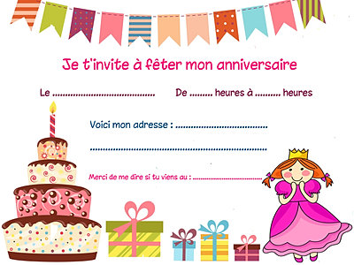 carte virtuelle anniversaire gratuite princesse