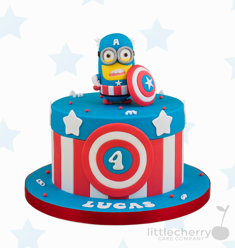 Captain America Minion Cake Captain America Minion Cake
