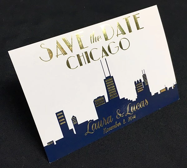 chicago skyline save the date