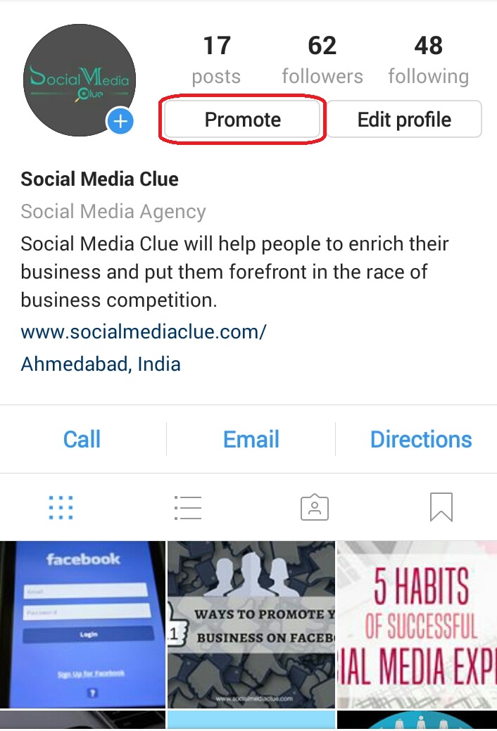 Instagram Business account
