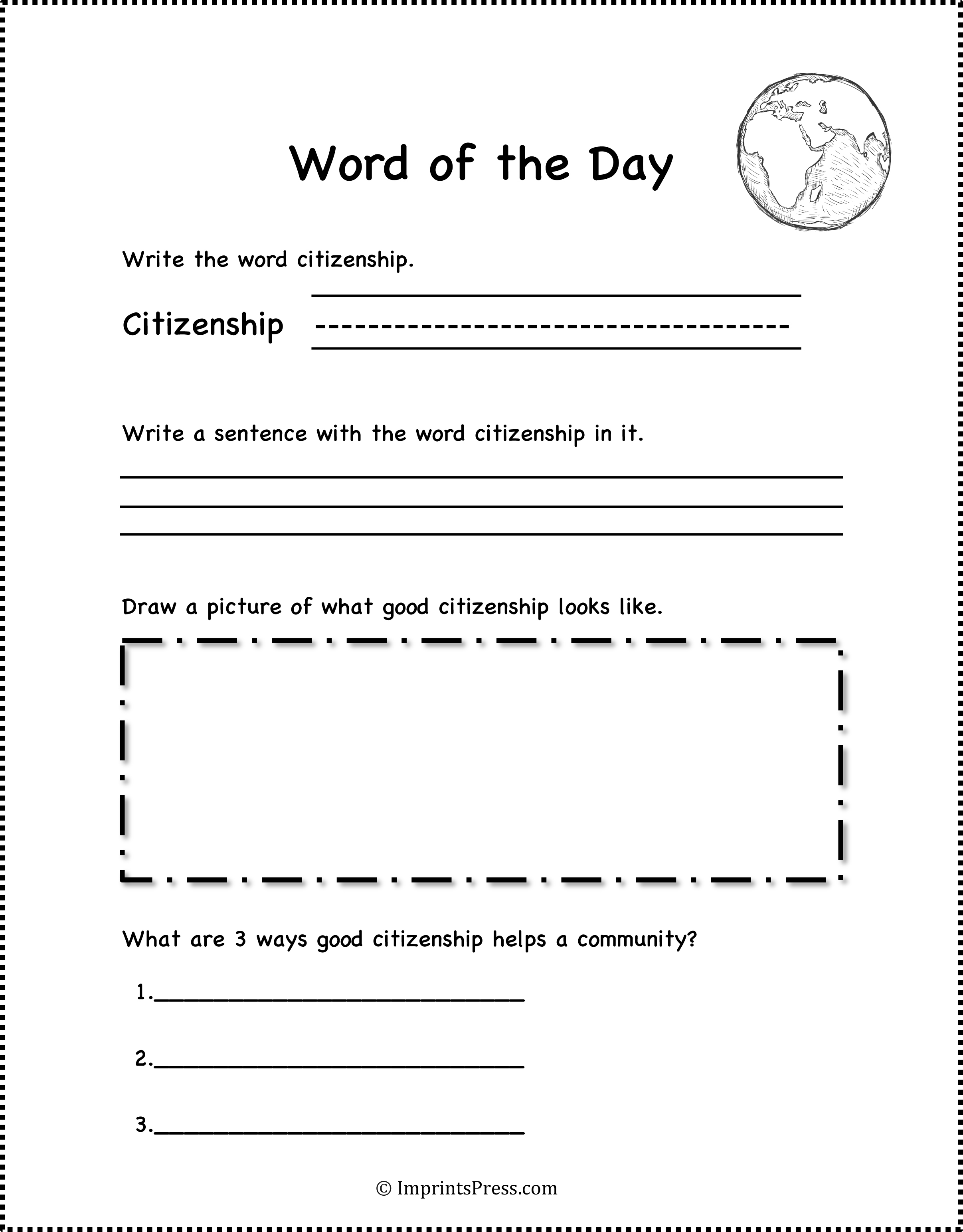 Worksheets Good Citizenship Worksheets common core worksheets supporting 21st century skills for global citizens imprints press