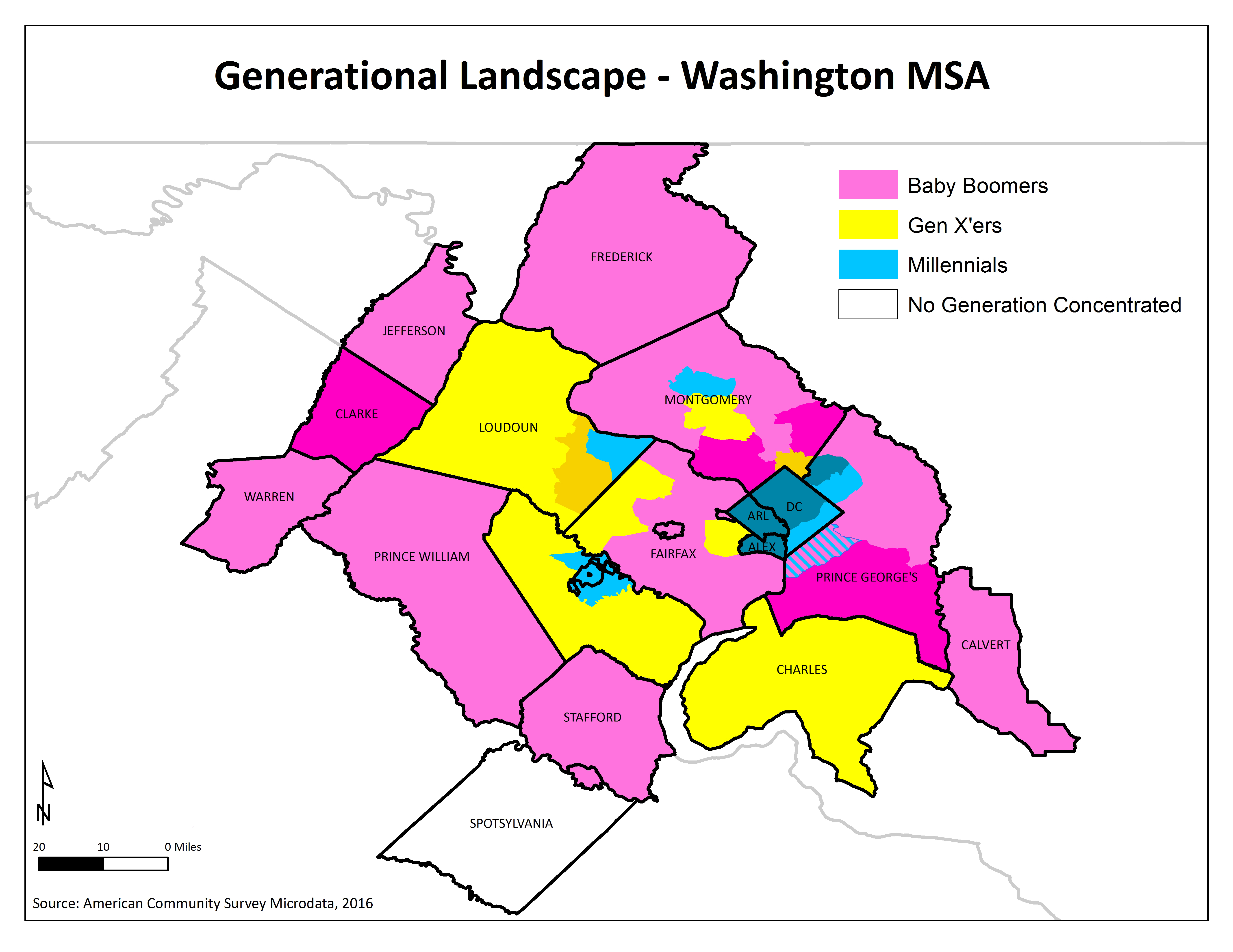 Where We Live: Millennials, Gen X’ers and Boomers in the DC Area