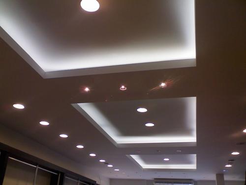 Iluminacion techo suspendido durlock