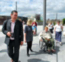 The Stratford City Consultative Access Group on a site visit of the Olympic Village