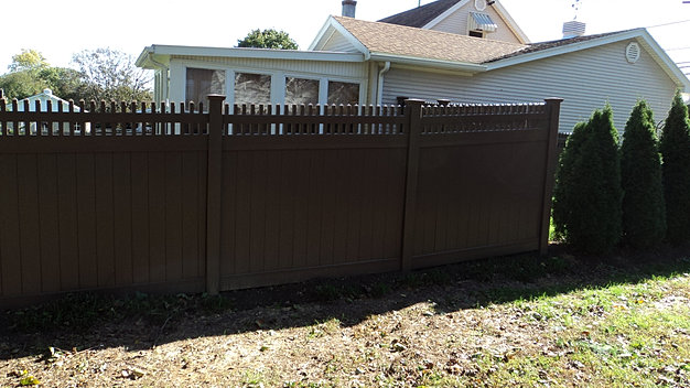 Brown Vinyl Fencing Brown Vinyl Fencing