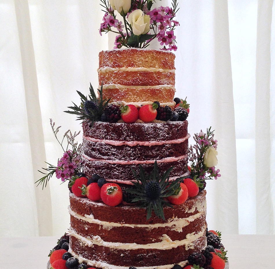 red liqueur cake velvet Naked cakes wedding gallery