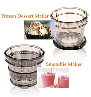 JR Slow Juicer Smoothie and Frozen Dessert Attachments