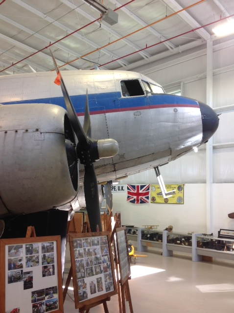 Photo of C-47 exhibit in Champaign Aviation Museum