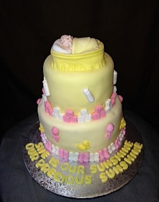 Baby Shower 2 tier cake