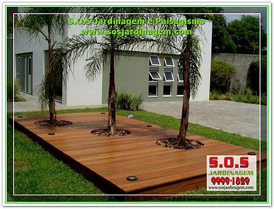 Deck em curitiba , jardim e espaço de lazer, sos jardinagem