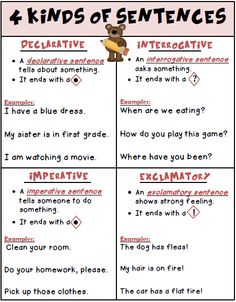 4 types of sentences