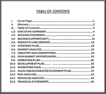 5 minute business plan