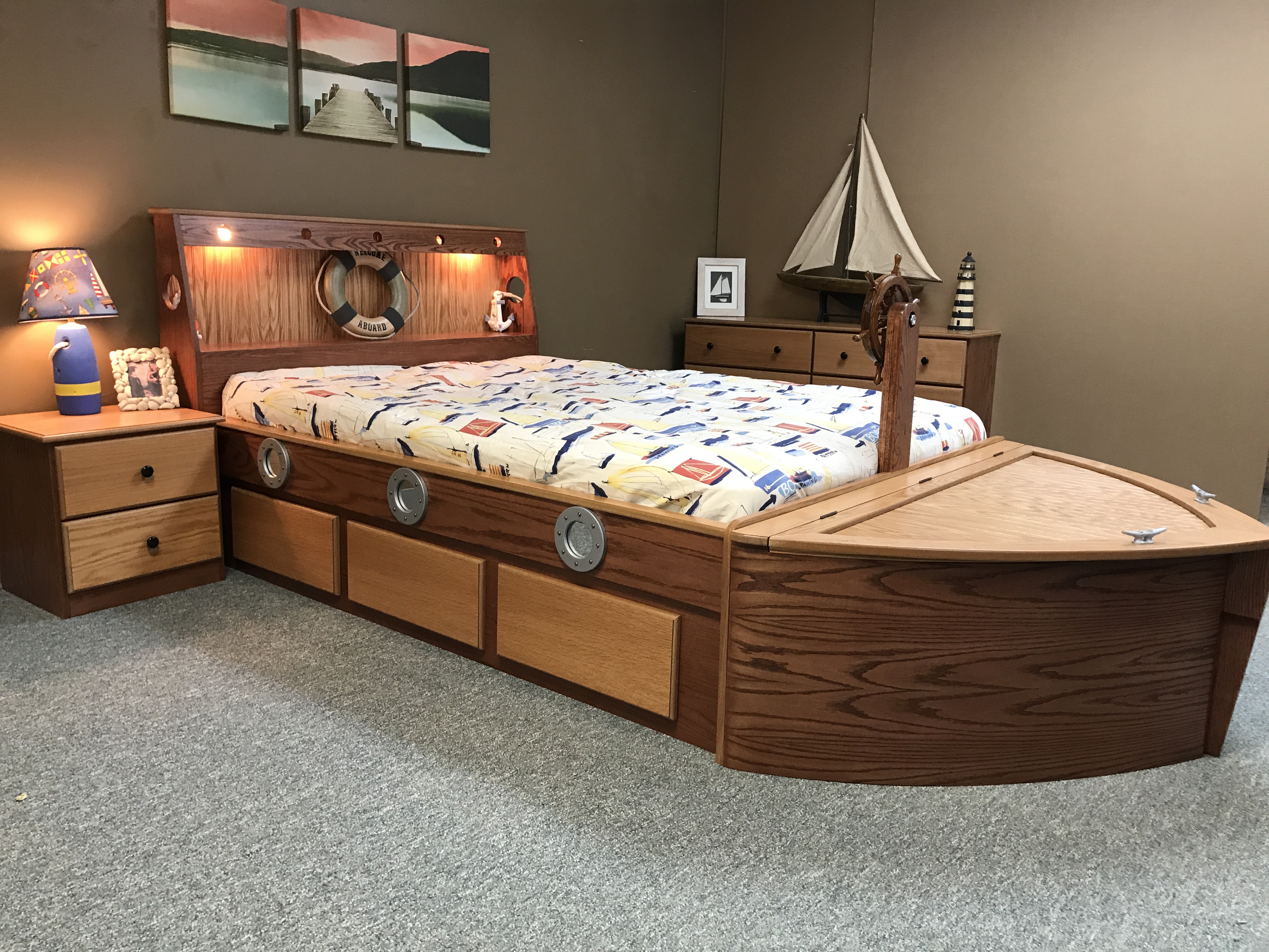 Wood Boat Bed