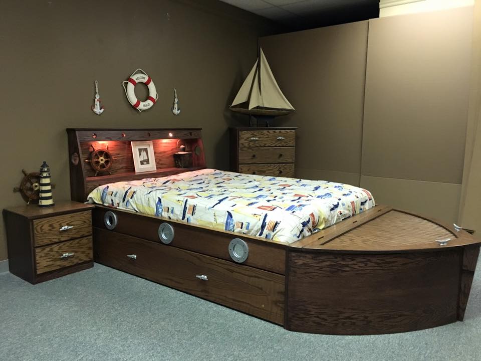 Wood Boat Bed