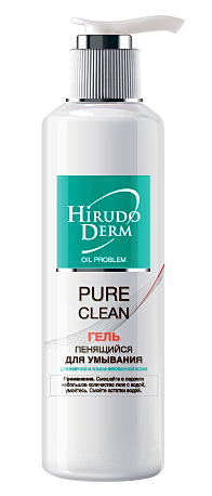 Hirudo derm - pure clean. пенящийся гель для умывания..