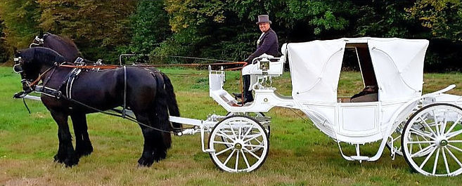 Weiße Hochzeitskutsche Conrads