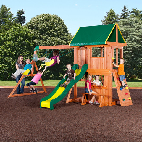 Somerset Swingset  Wooden Swingsets \u0026 Playsets  Backyard Imagination