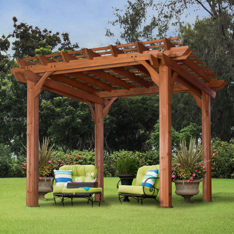 10\u002639; x 10\u002639; Pergola by Backyard Discovery  Wooden Swingsets \u0026 Playsets  Backyard 